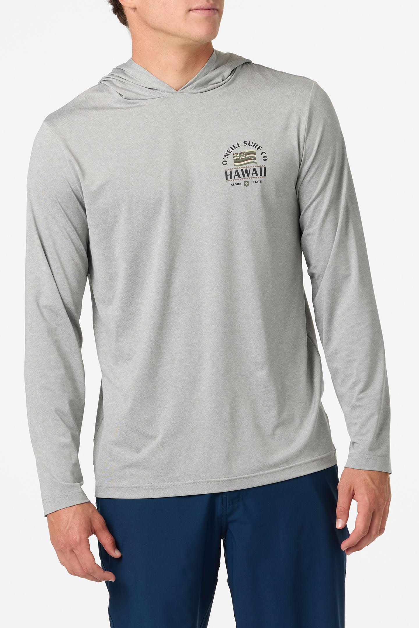 TRVLR UPF Hooded Hawaii Flag Long Sleeve Pullover - O'Neill Clothing